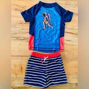 Boys’ Lands End/Mini Boden Swim Set in Size 2-3y